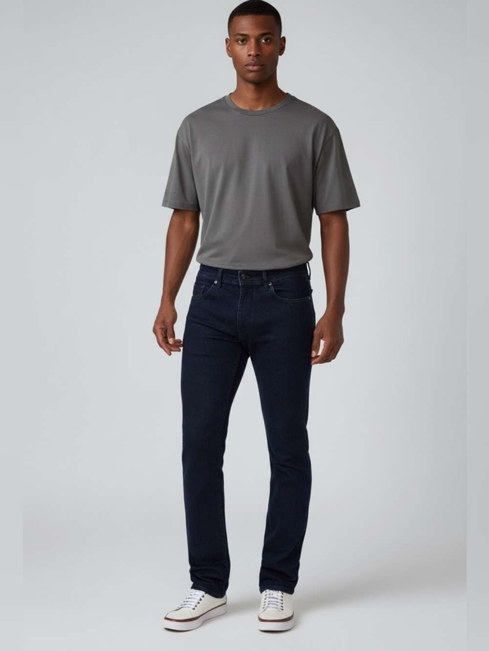 Robert Graham NWT Salter The Perfect Fit Straight Leg Dark Indigo Jeans 31X32